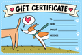 Carte cadeau Dogventure. Le moyen le plus simple de faire remuer une queue de bonheur.